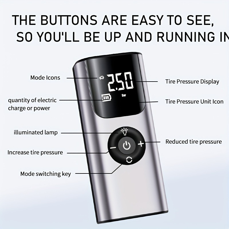 Portable Car Air Pump Tire Inf - Car Portable Tire Inflator recension och pris