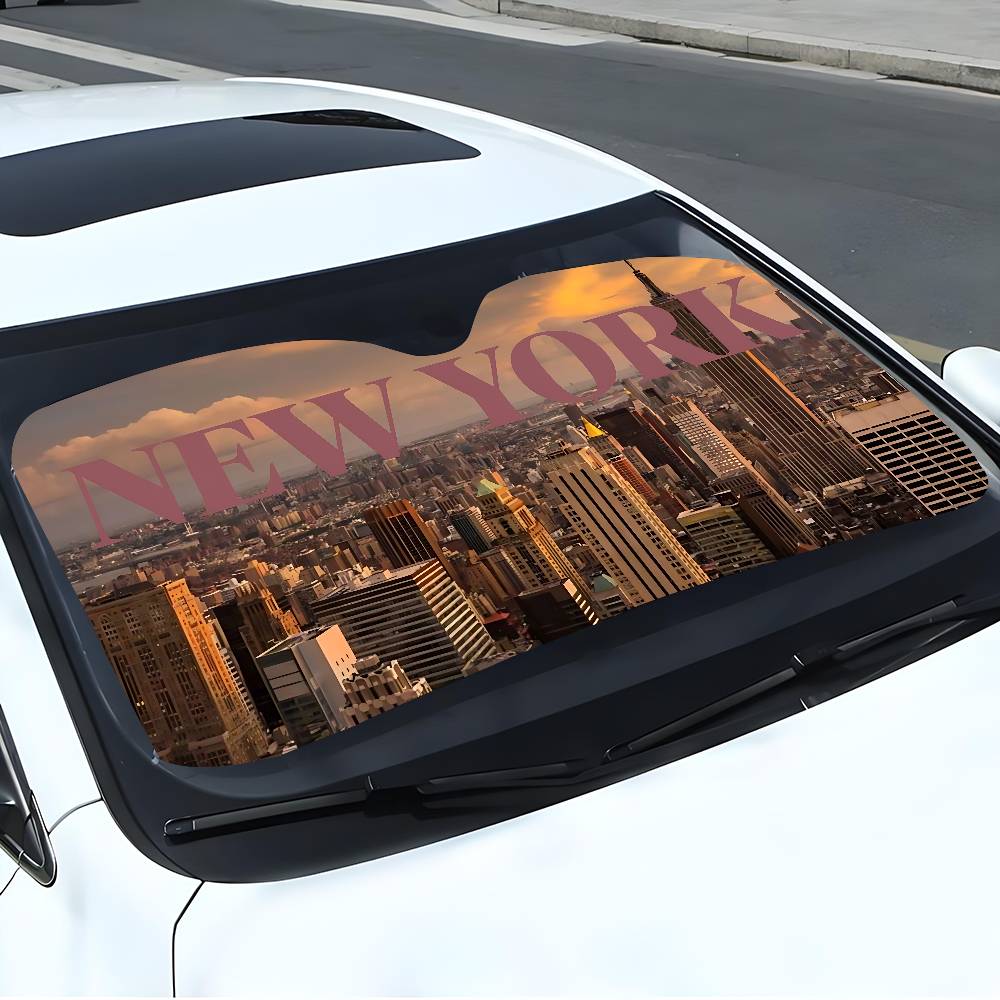 New York Aesthetic Art Car Sun - Car Accessories York recension och pris