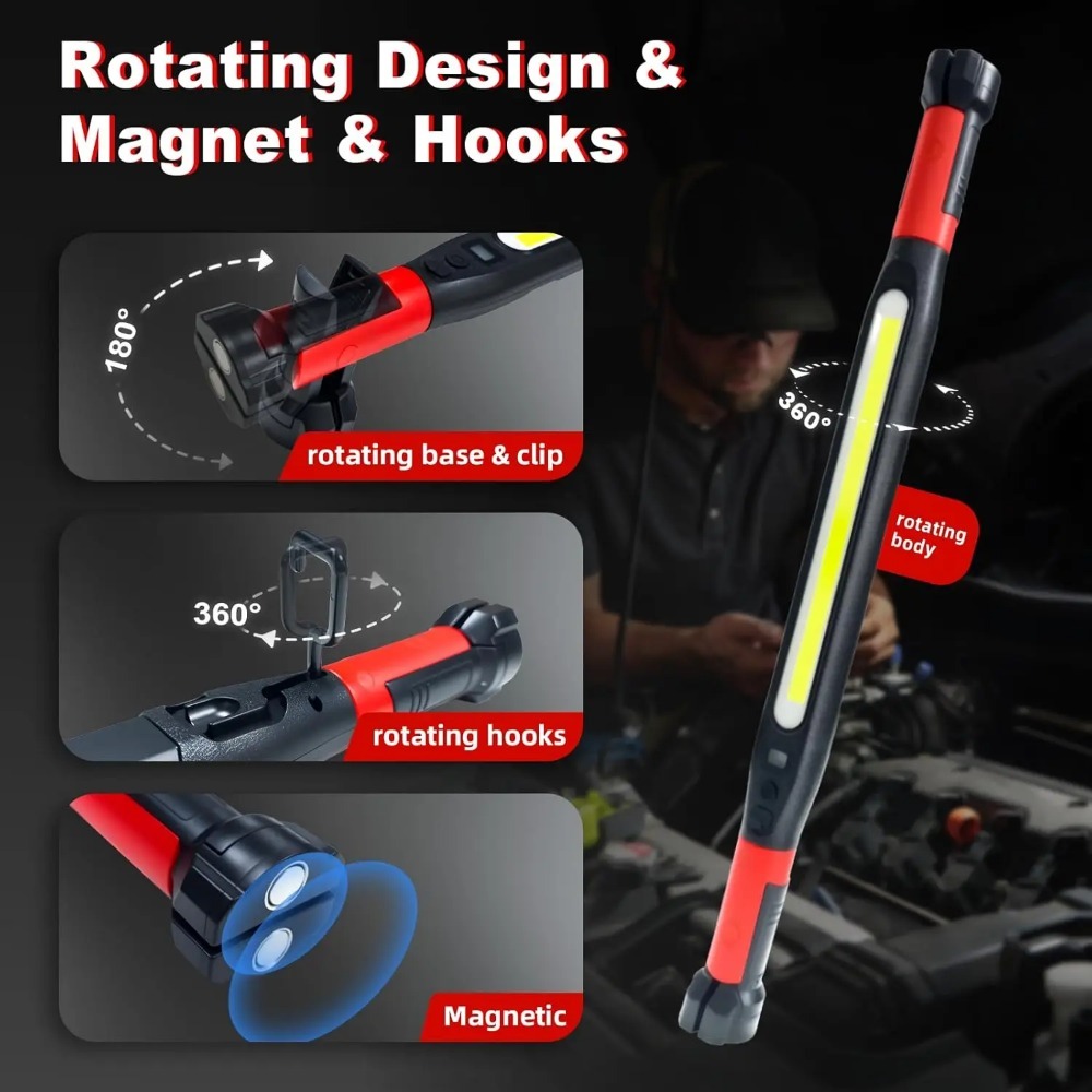 Super Bright Magnetic COB Work - Led Headlight Bulbs recension och pris
