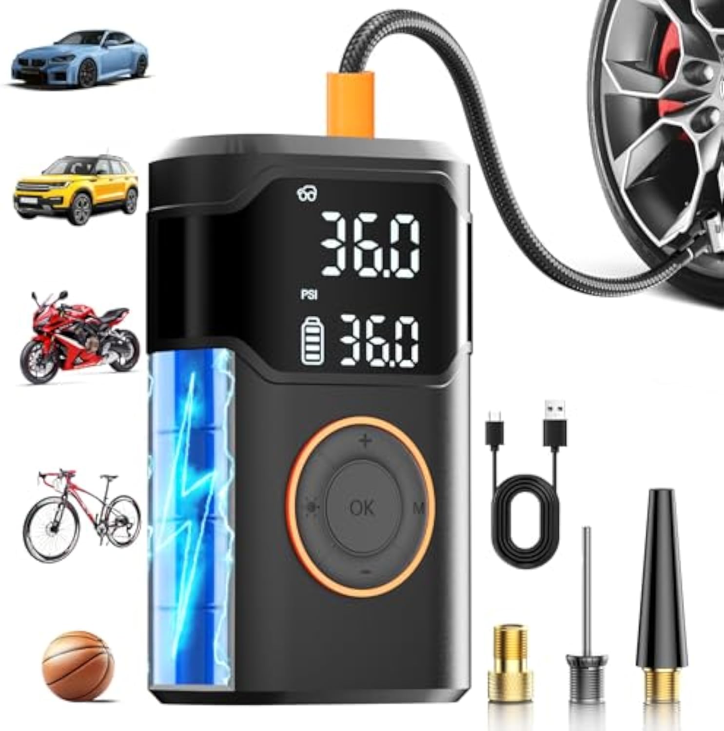 Automatic Rechargeable Electri - Car Portable Tire Inflator recension och pris