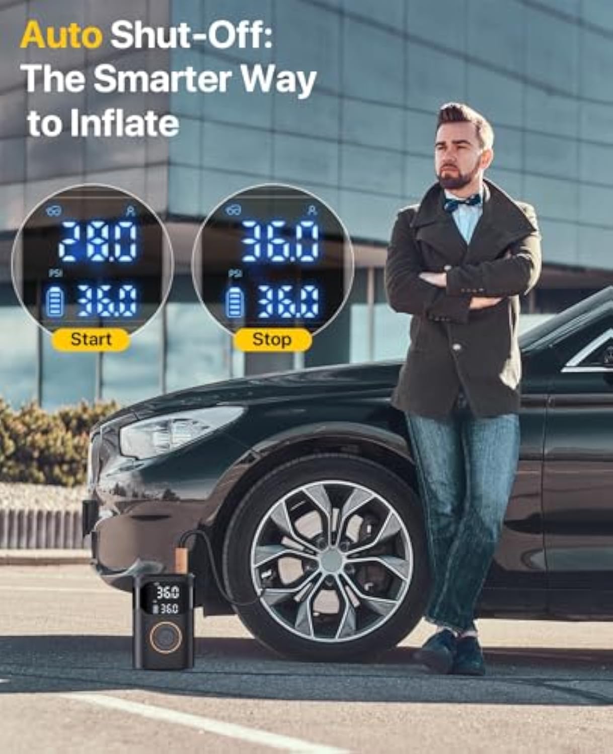 Automatic Rechargeable Electri - Car Portable Tire Inflator recension och pris