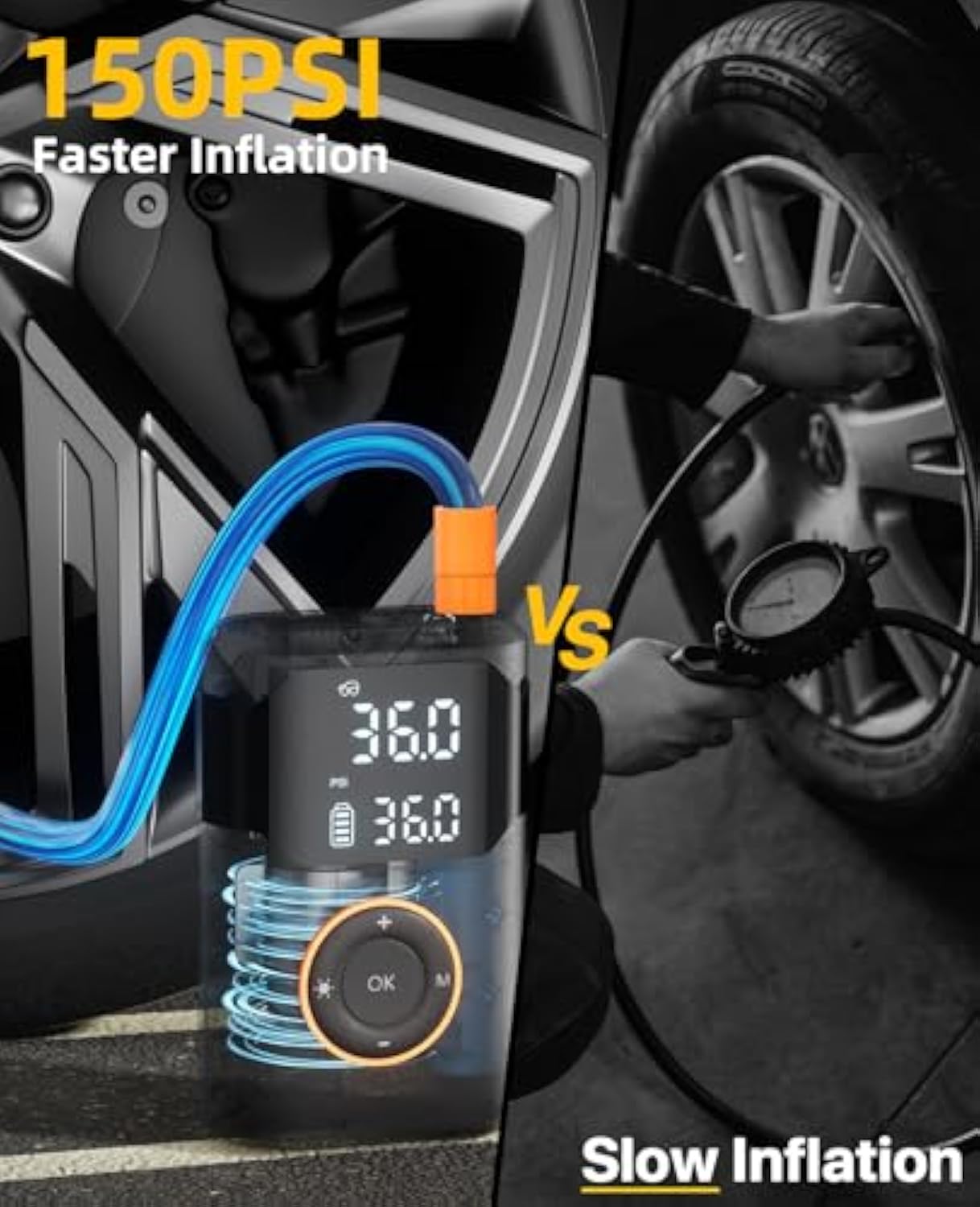 Automatic Rechargeable Electri - Car Portable Tire Inflator recension och pris
