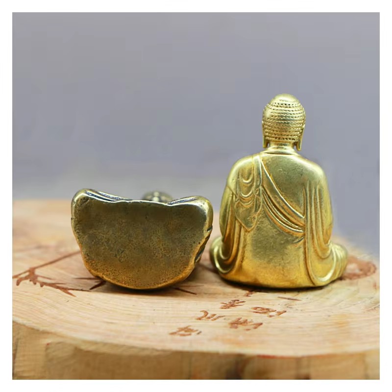 Mini Brass Buddha Statue Pocke - Car Accessories Oman recension och pris