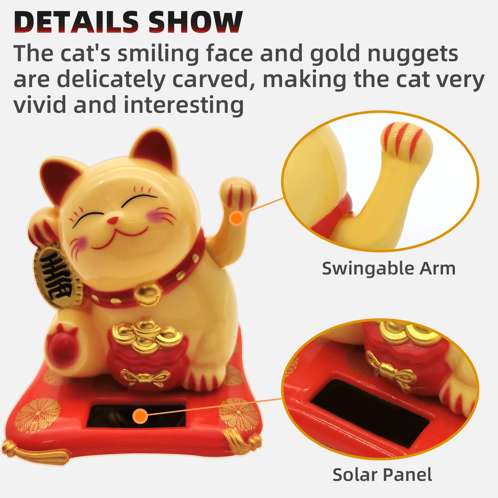 1Pc Mini 2.9inch Lucky Cat Fig - Car Accessories Oman recension och pris